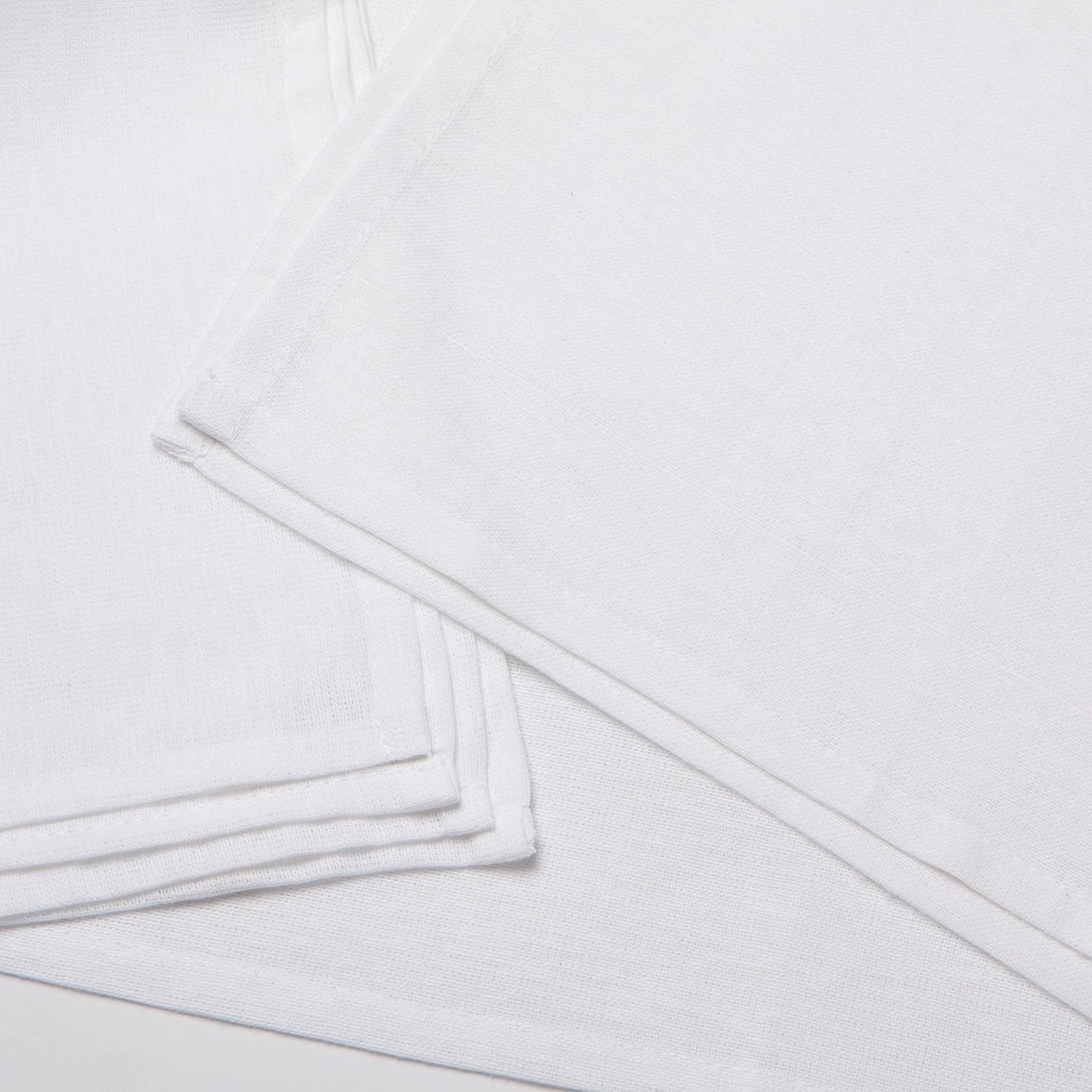 Now Designs Classic Floursack Kitchen Towels, Set of Six, White, (911545aa)
