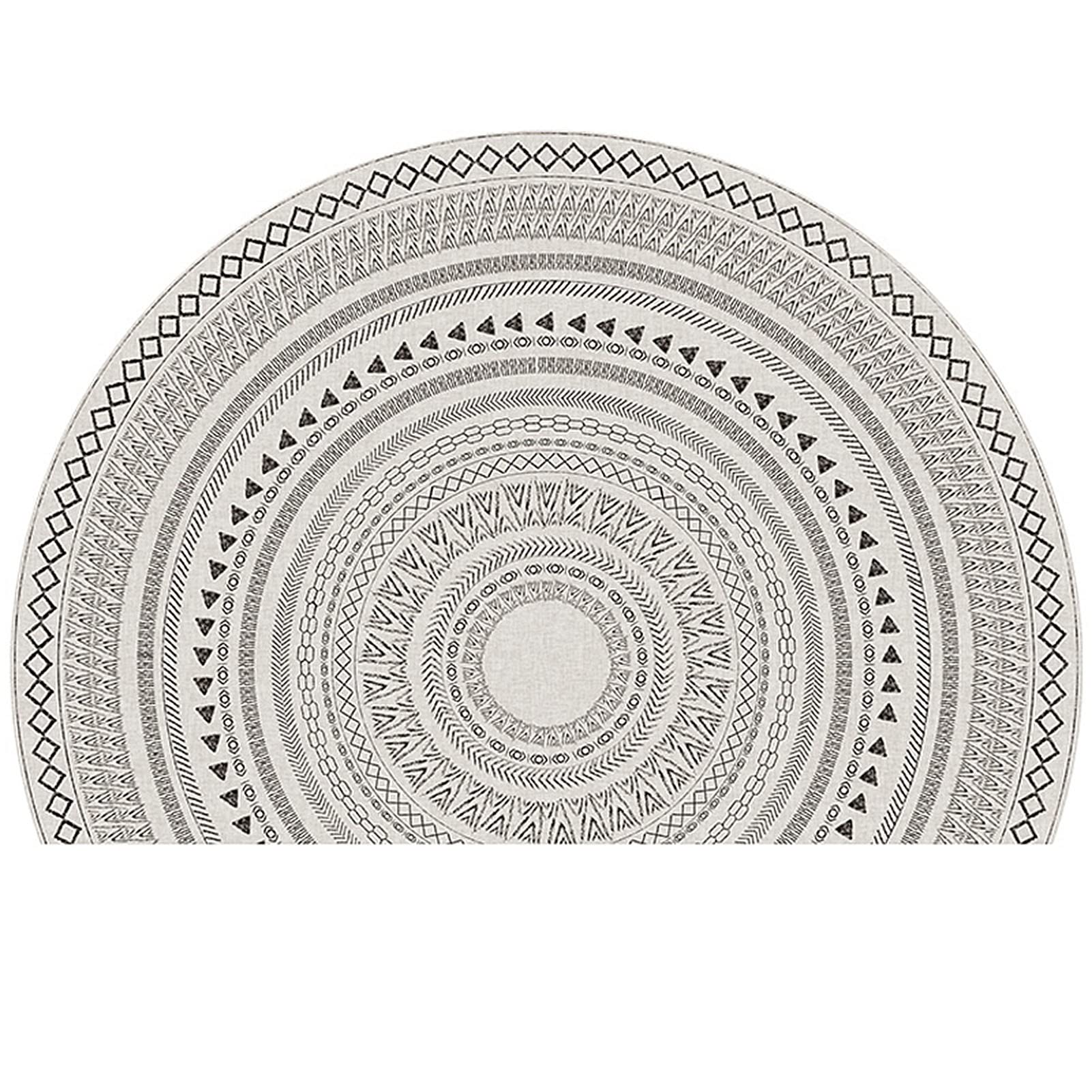 Tapis de bienvenue absorbant demi-lune pour stopper la saleté dans les entrées à fort trafic