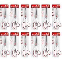 SINGER 8.5" Fabric Scissors, Heavy Duty Stainless Steel Shears, 12 Count