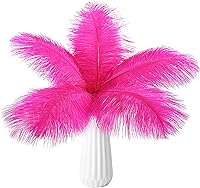 Vista 33 de THARAHT Plumas de avestruz negro, 12 unidades, grandes, naturales a granel de 20 a 22 pulgadas, 19.7 in-21.7 in, para centros de mesa de boda