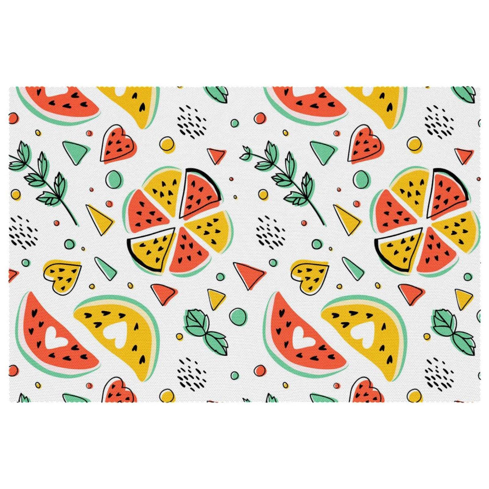 Sets de table lavables en tissu Oxford résistant à la chaleur lot de 4 pour table de cuisine