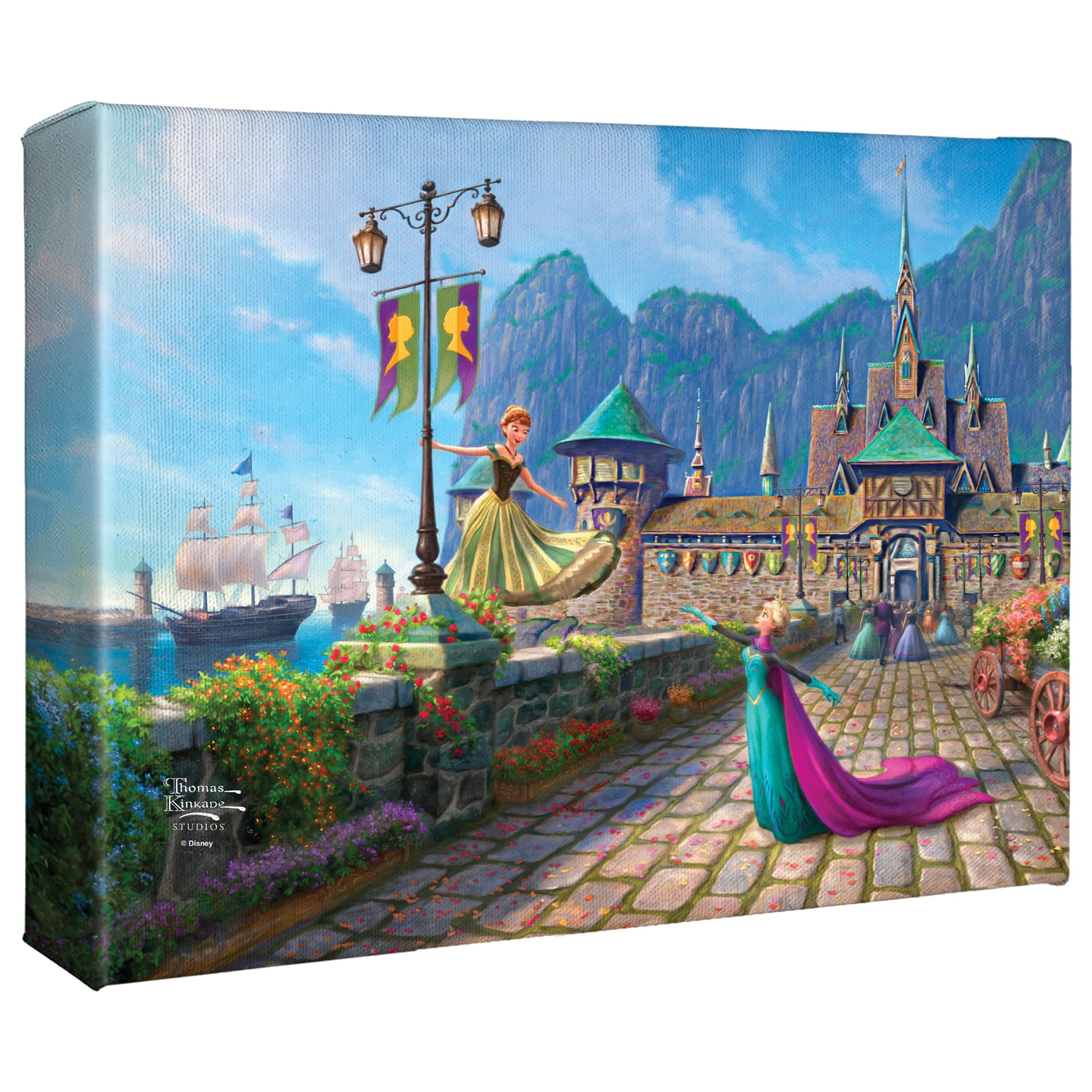 Amazon.com: Thomas Kinkade Disney Frozen Celebration in Arendelle