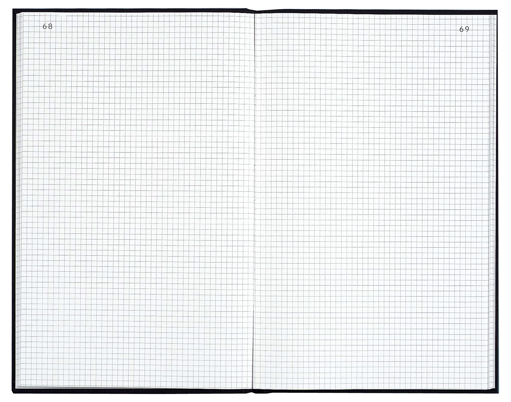 Le Dauphin - Réf. 7549D - 1 Registre - Dimensions 34 x 22,5cm - imprimé quadrillé 5x5 - petits carreaux - papier intérieur 90 grammes - 400 pages numérotées - couverture recouverte d'une toile noire