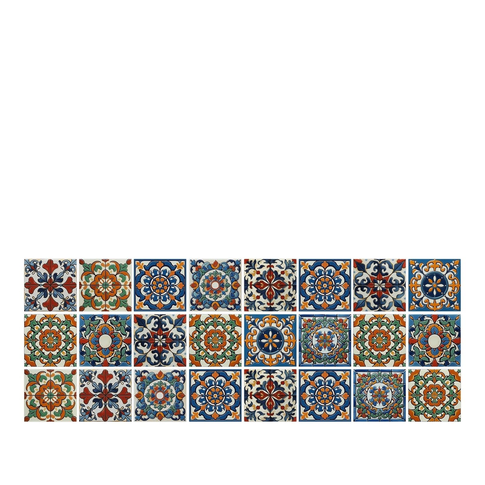 Autocollants adhésifs pour carreaux de céramique multicolores 20x20cm 24 pièces