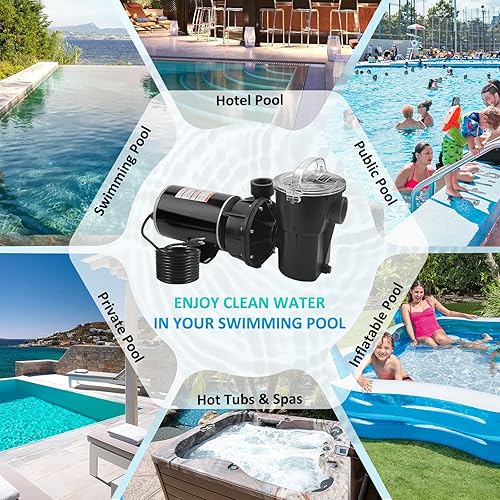 Miniatura 7 de W3SP1580X15 Bomba de piscina de repuesto para Hayward PowerFlo LX, bomba de piscina sobre el suelo con motor de una sola velocidad de 1.5 HP, 115 V,