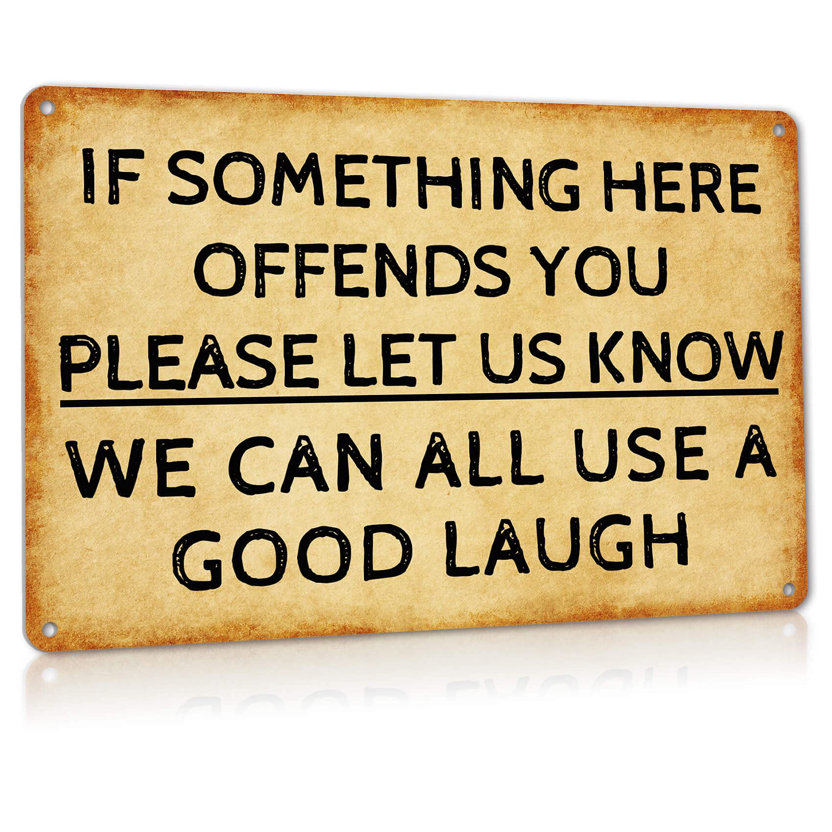 Vintage Metal Tin Sign Funny Sarcastic Man Cave Decor Bar S Aluminum Garage Wall Decorations A Good Laugh 12 X 8 Inches Custom Private Property Signs Outdoor