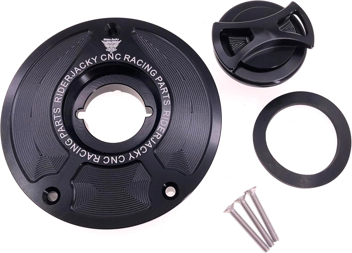 Compatible For Keyless Gas Cap Fuel Tank Cover Honda VTR1000F 1997-2007,VTR1000 1997-2006,VFR1200F 2008-2017,VFR800 1998-2012,VFR750 1986-1998,CBF1000 2006-2010,CBR900RR 1992-1999 (Black)