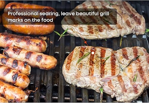 Vista 6 de Stanbroil Rejilla de cocción de hierro fundido para parrillas de gas Weber Genesis II y Genesis II LX serie 300 - Rejilla de parrilla para Weber