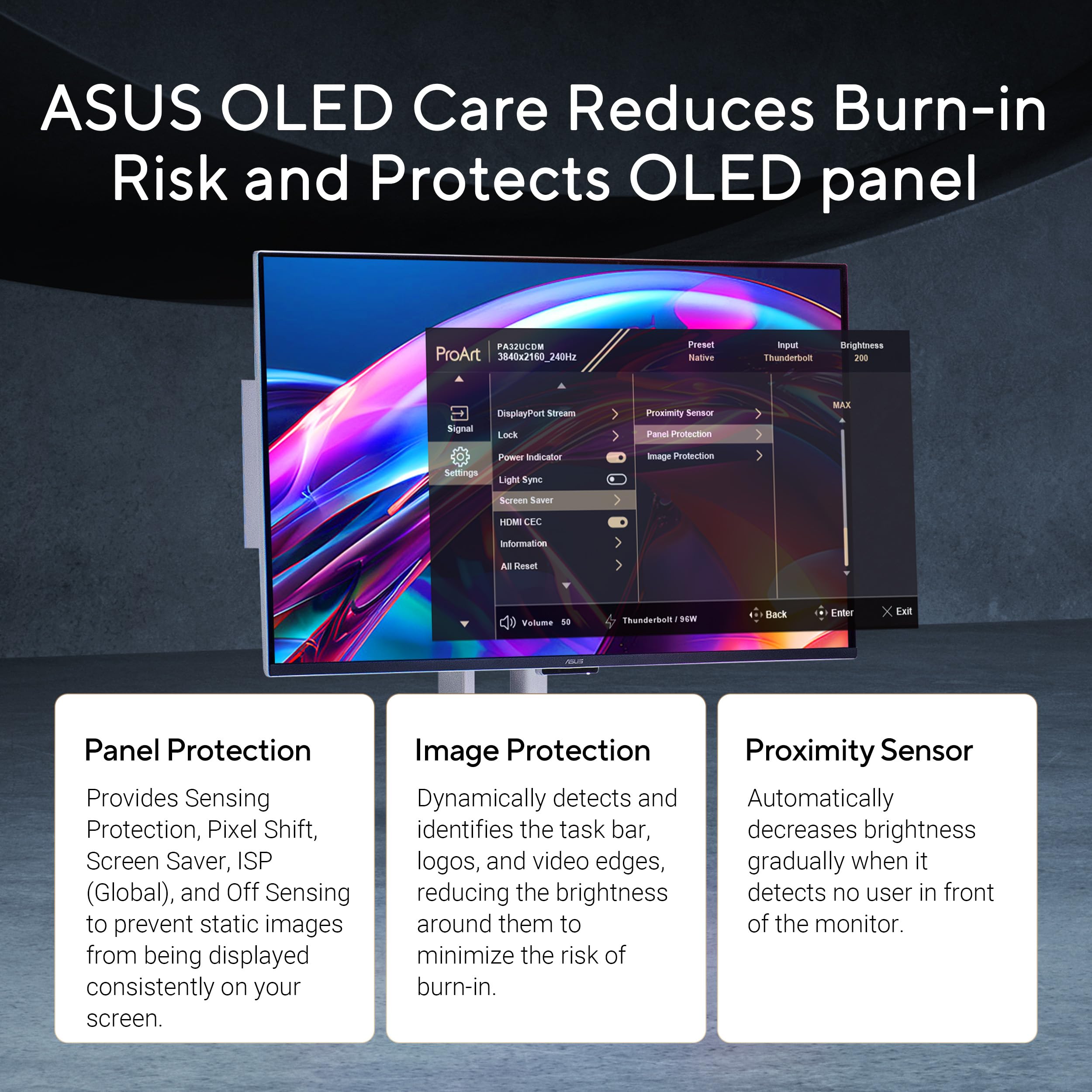 ASUS ProArt PA32UCDM 32 Pouces 4K Écran Professionnel DCI-P3 OLED QD-OLED
