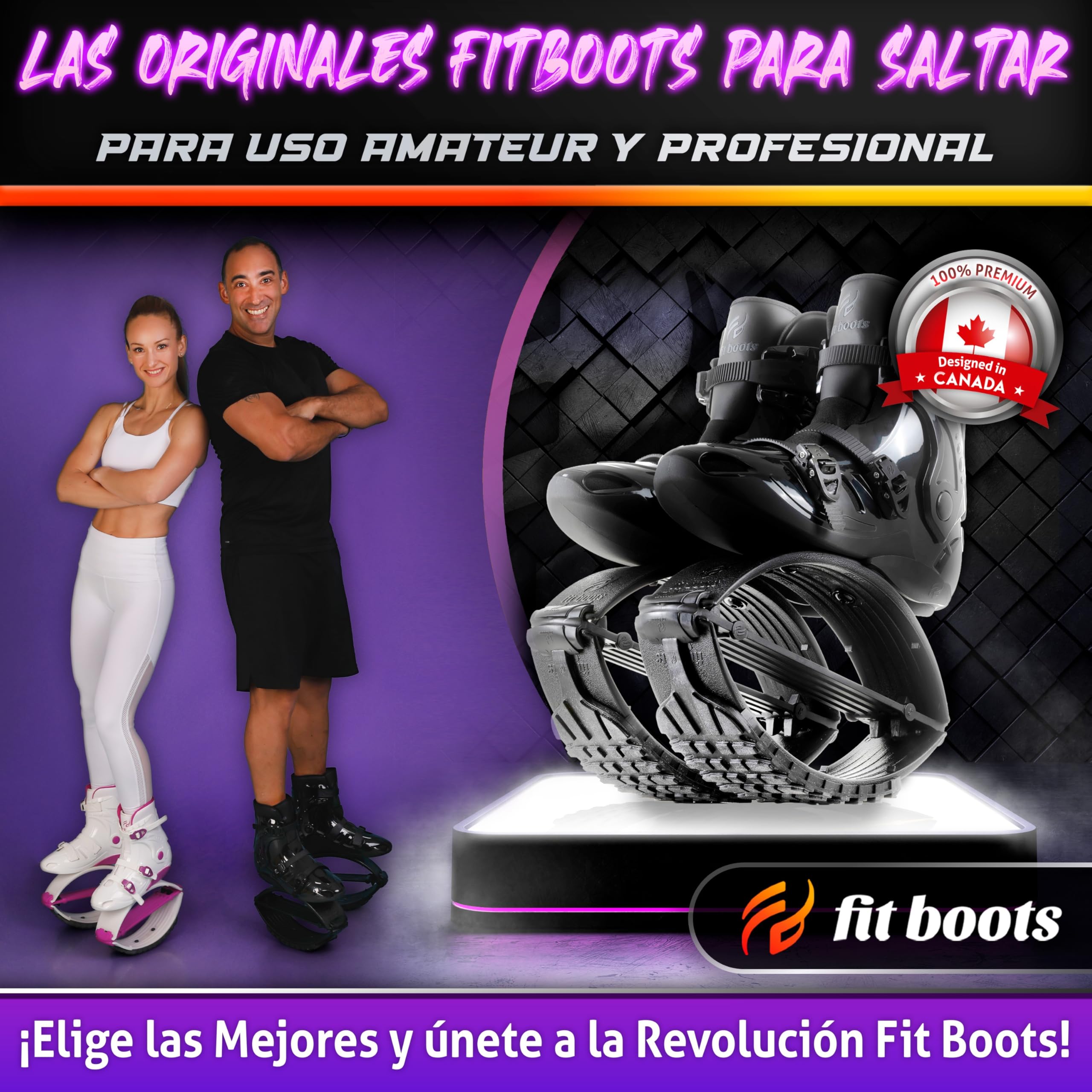 FIT BOOTS - Botas de Rebote de Nueva Generación, Originales Botas de Saltar de la Comunidad Internacional de Entrenamiento FitBoots Que Revolucionan tu Fitness, Zapatos Jump Boots