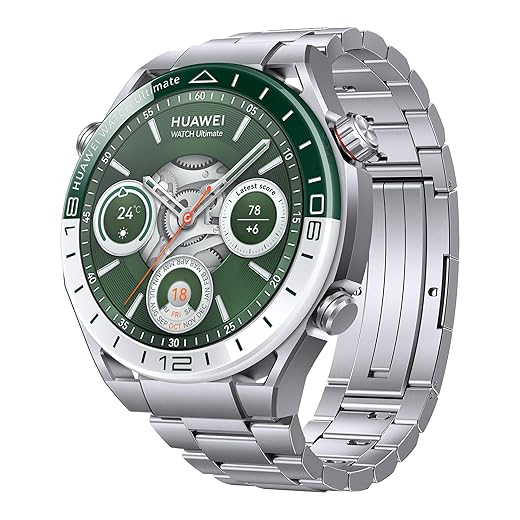 HUAWEI WATCH Ultimate Smartwatches, Base di Zirconio, Modalità di Golf, Mappe Topografiche Offline, Resistenza all’acqua fino a 100 metri, Batteria di due Settimane, GPS, Chiamate, iOS&Android, Green