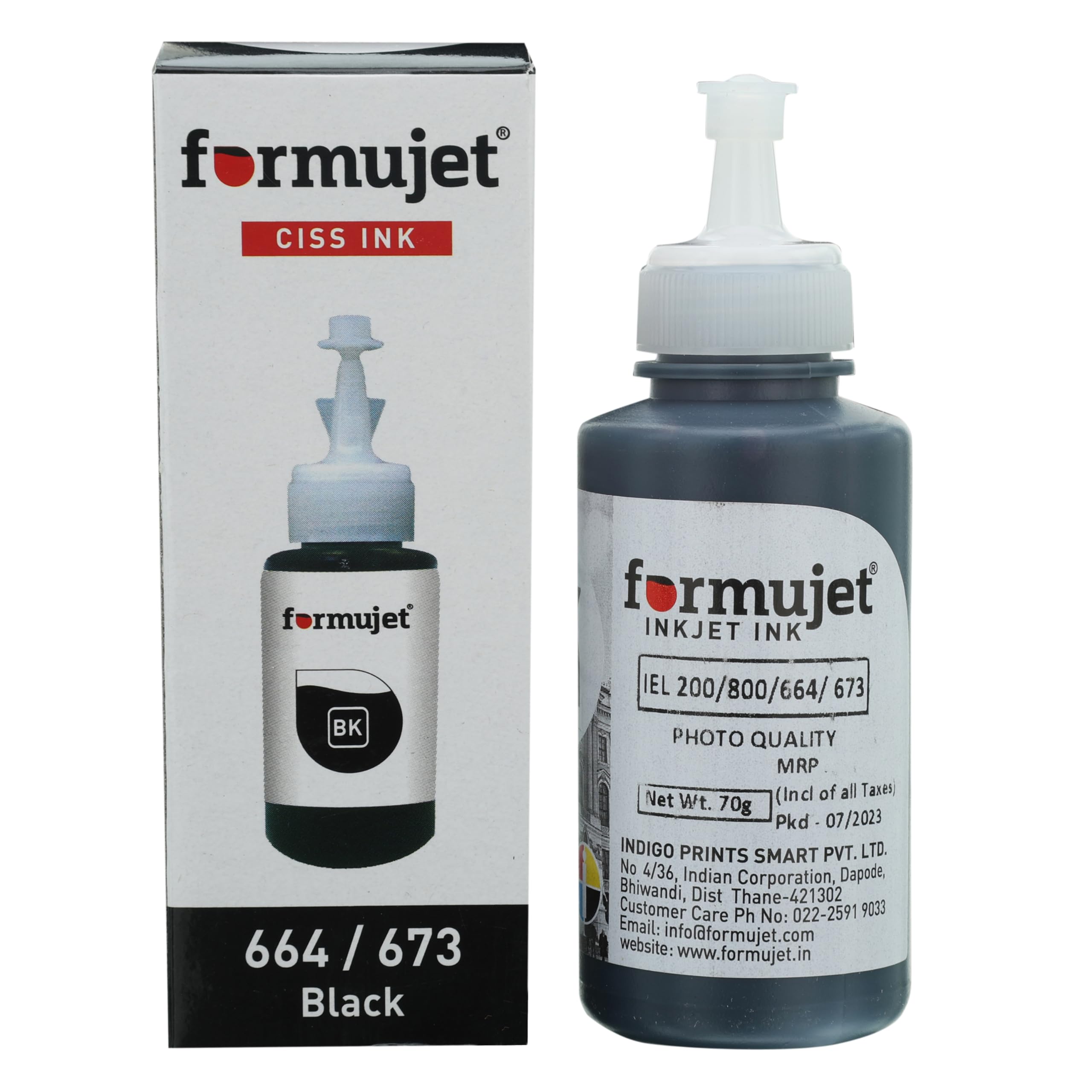 Formujet Epson Ink IE L800 (Black Color 70 gm) Compatible for Ink Tank Printer Epson L800, L805, L810, L850, L1800 etc (B077LVM5B4) Amazon Price History, Amazon Price Tracker