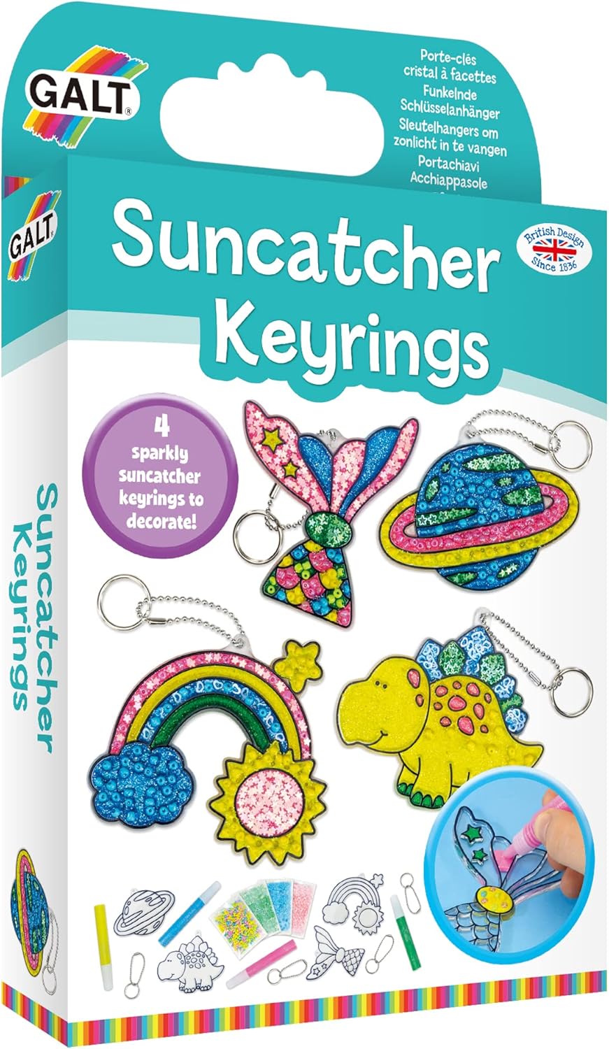 Galt, Suncatcher Keyrings, Suncatcher Kits for Kids, Ages 6 Years Plus