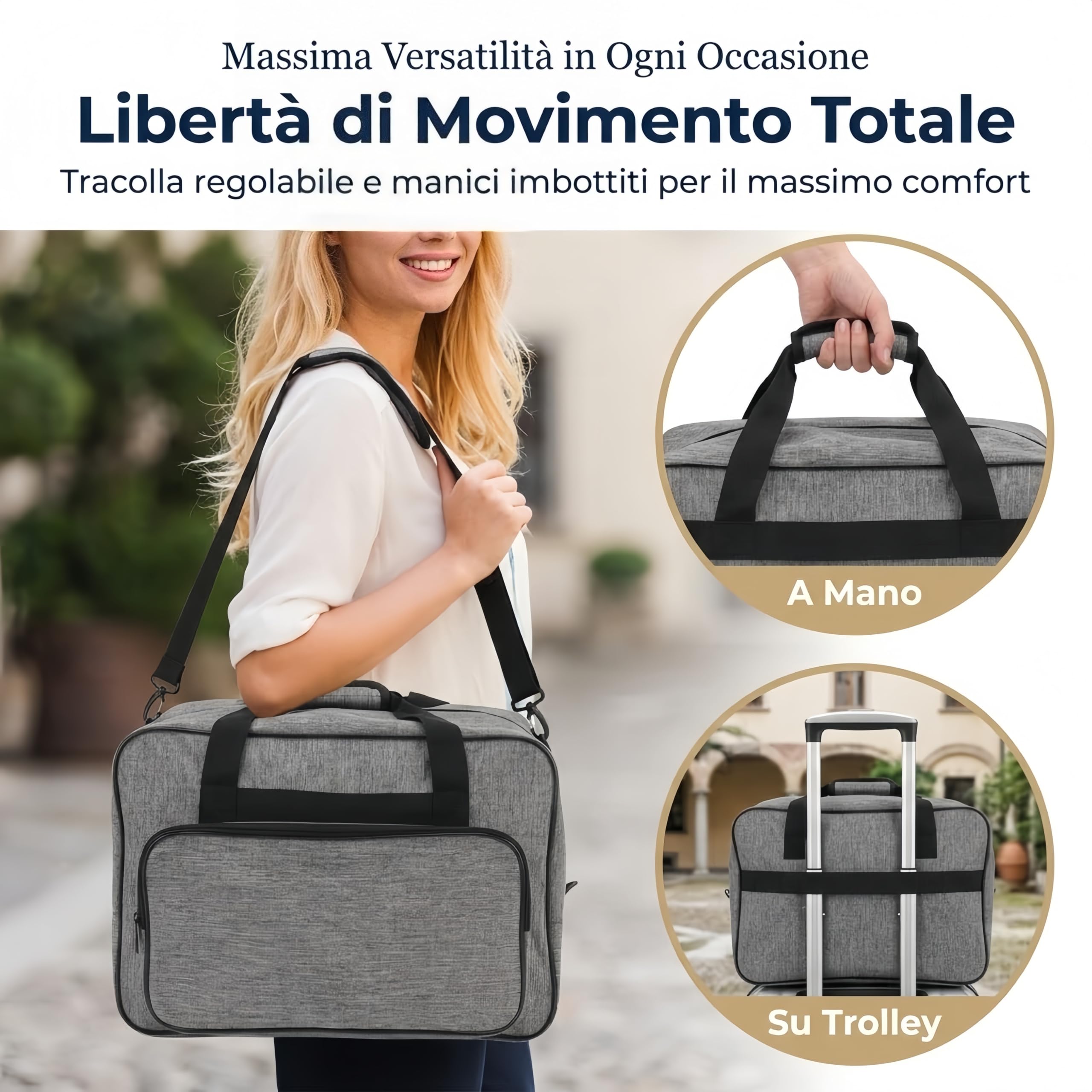Borsa per Macchina da Cucire, Custodia Grande Capacit con Tasche Multiple e Fascia per Trolley, Borsa da Cucito Portatile per Viaggio e Accessori