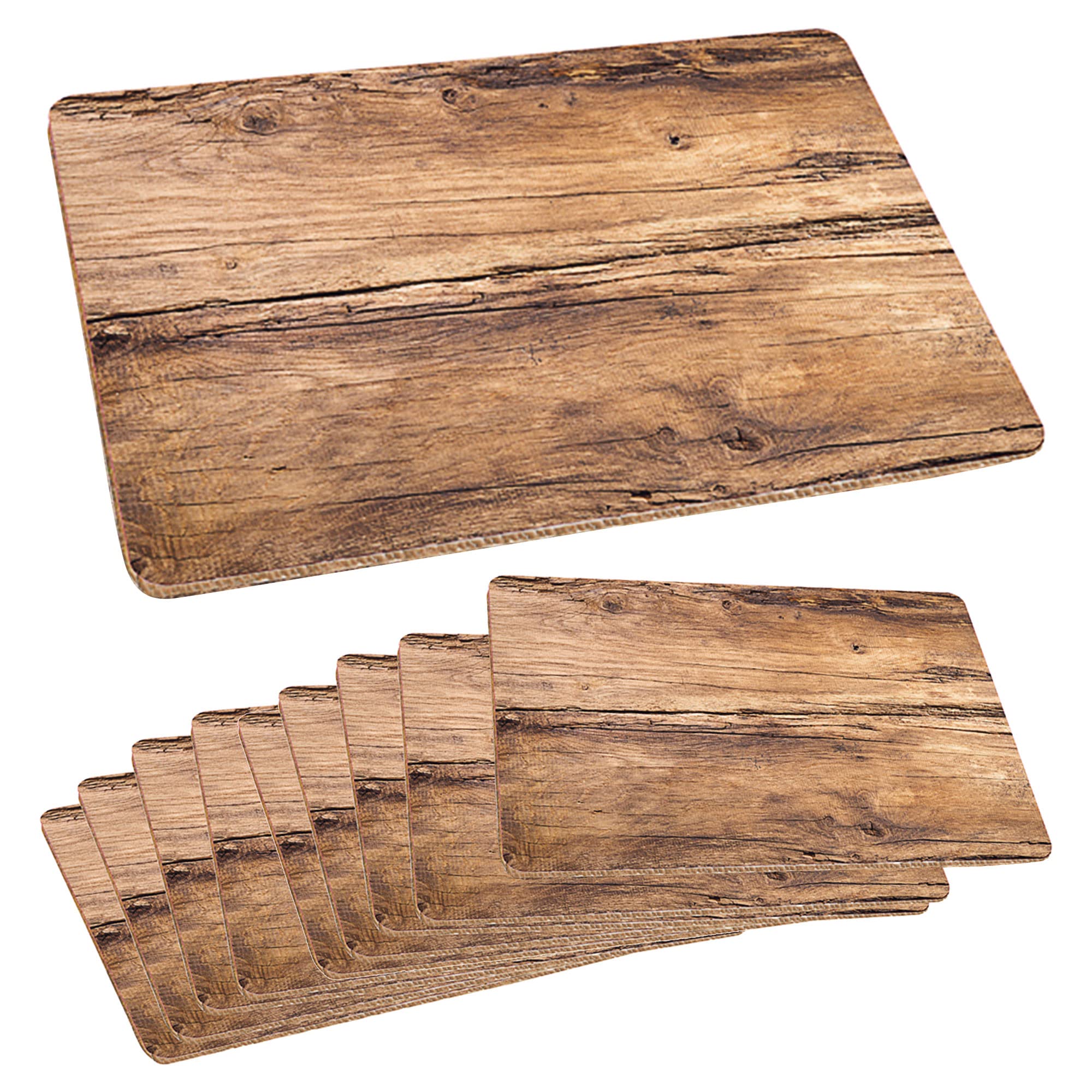 Place Mats Set of 10, Brown - Image 4
