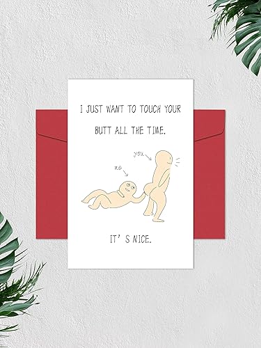 Miniatura 6 de Heollaok Divertida tarjeta de amor para él y ella, tarjeta de aniversario traviesa para marido y esposa, bonita tarjeta de cumpleaños para novio