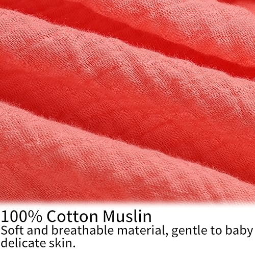 Miniatura 2 de Onacosht Funda de almohada de lactancia de muselina suave 100% algodón, se adapta a la almohada de lactancia estándar para bebé, color rosa