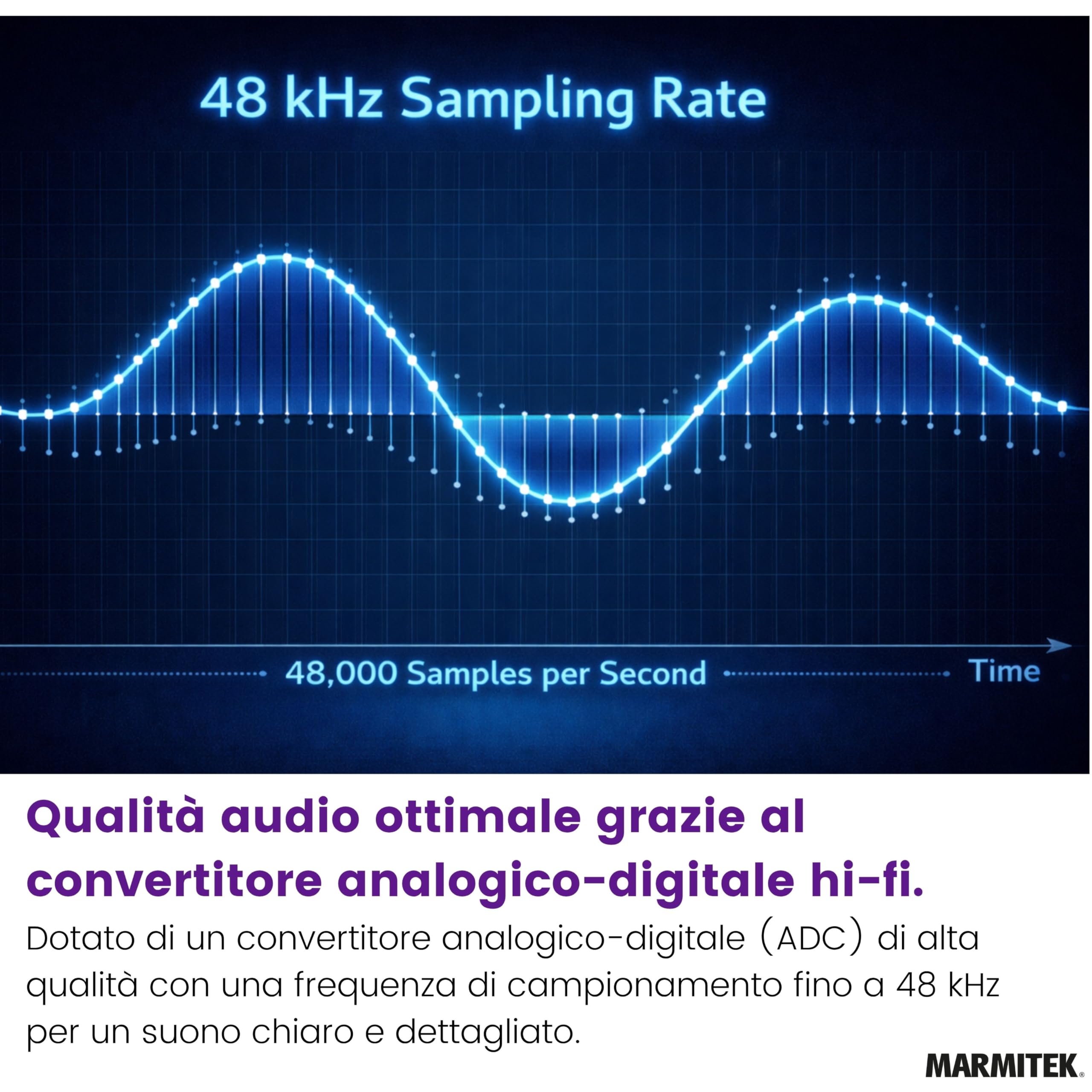 Marmitek Connect AD12 - Convertitore ADC audio analogico digitale RCA | Convertitore audio per TV, amplificatore e soundbar, RCA a Toslink o coassiale, LPCM 48 kHz e Plug & Play