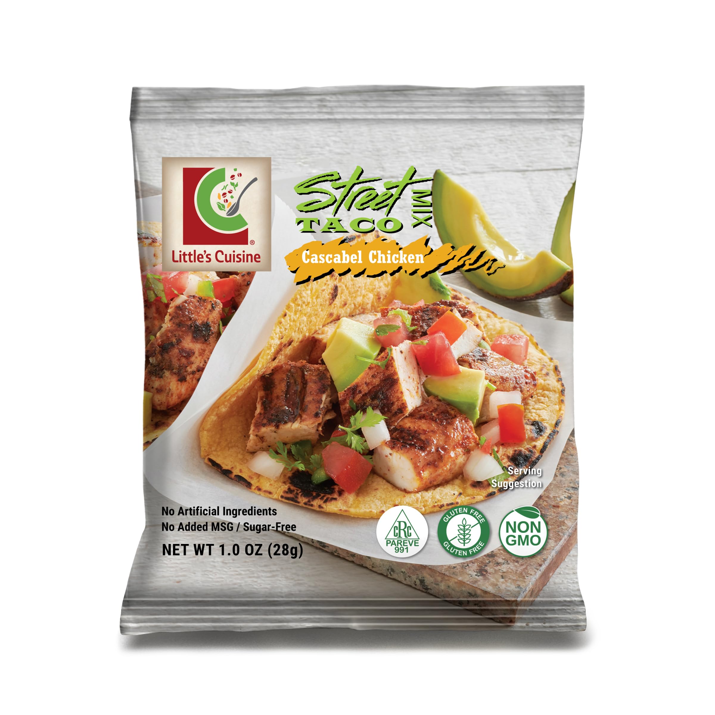 Little's Cuisine Street Taco Mix | Cascabel Chicken (Case of 4) | Non-GMO, Sugar-Free, Kosher, Gluten-Free
