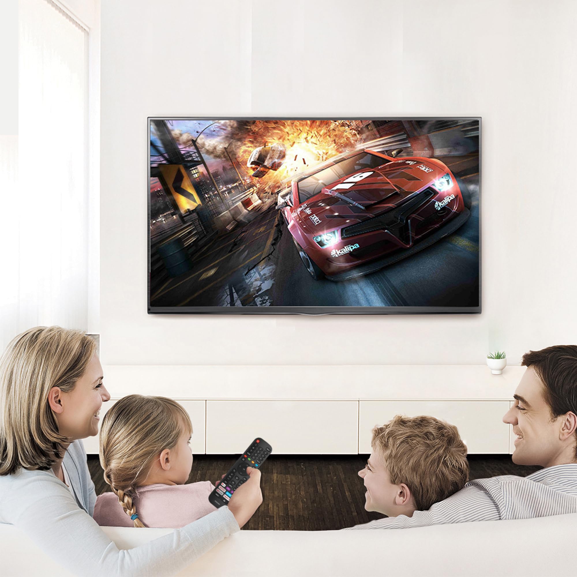 ALLIMITY EN2G30H Télécommande Remplacer pour Hisense VIDAA TV HE70A6109FUWTS HE75A6170FUWTS HE50A6103FUWTS 43A7100F 43A7300F 43A7120F 55A7500F 43A519EEVS 55A7300F 65A7300F 70A7100F 43A7340F 43A7500F