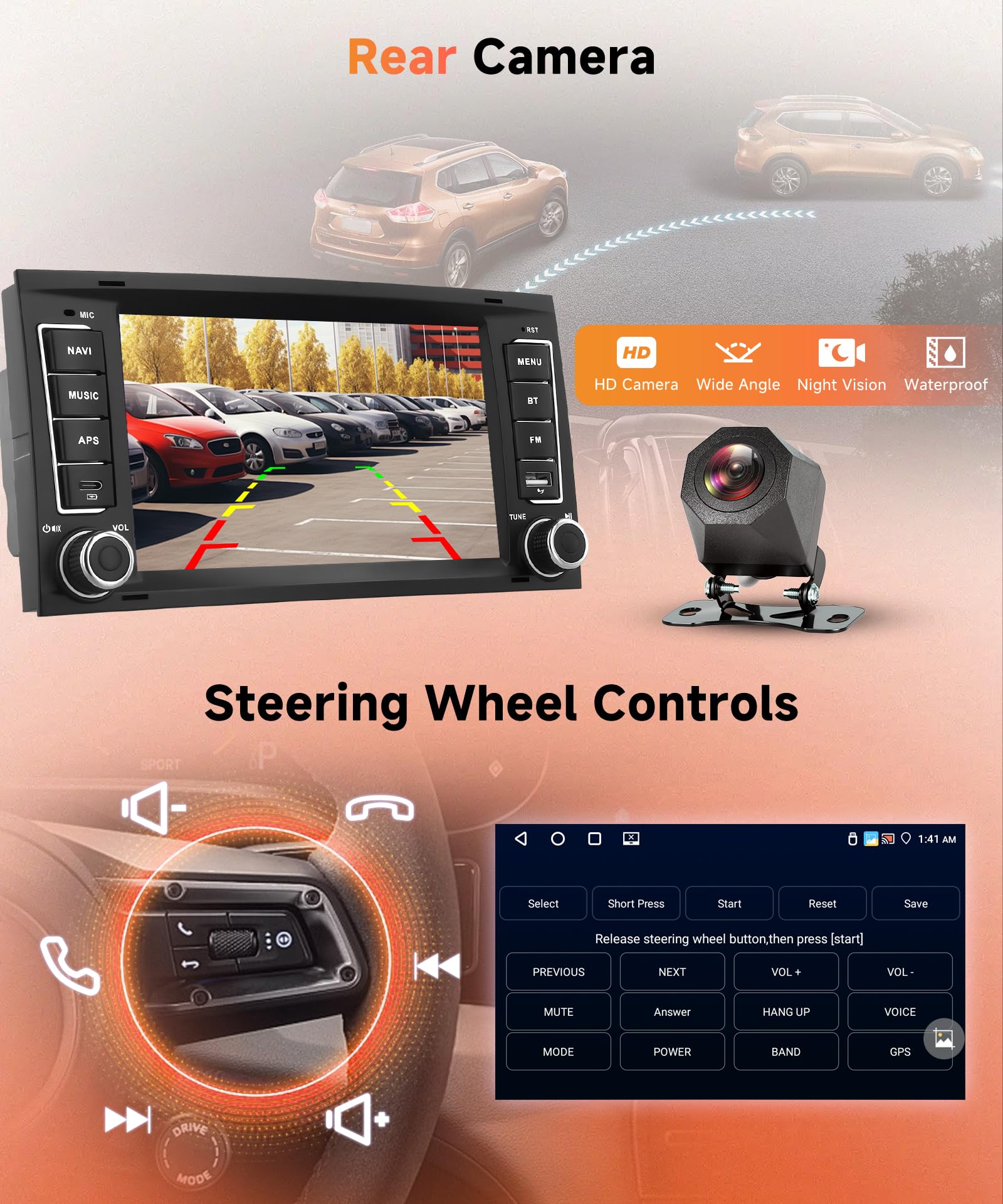 Autoradio Android 7 Pollici 4G+64G Per VW Touareg 2004-2011 E T5 Multivan 2004-2009 – Carplay Wireless, GPS, WiFi