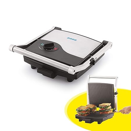 Boss Jumbomaxx 1800-Watt ; 180 degree 4 Slice Grill with Temperature Controller Griller Sandwich Maker (Black)