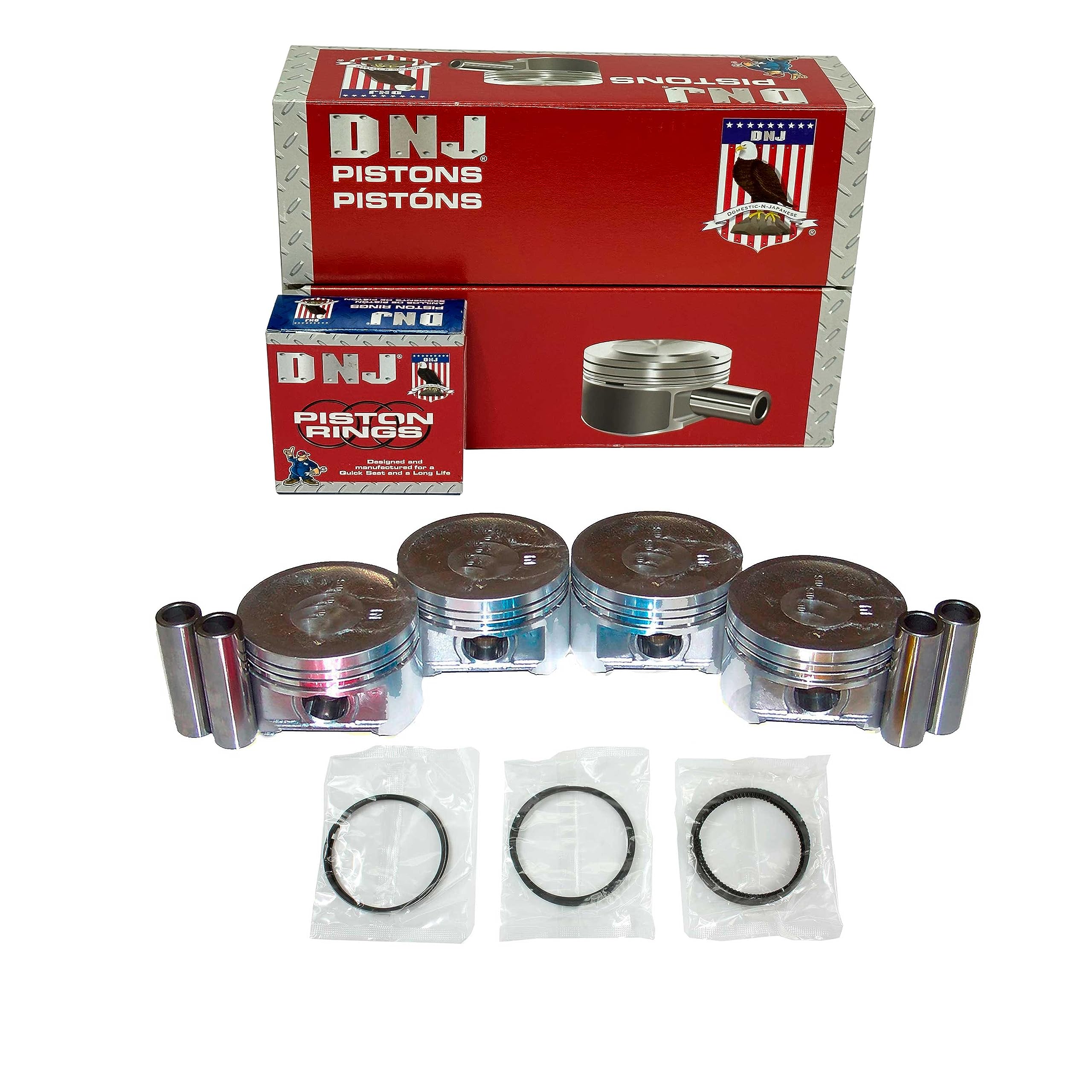 DNJDNJ PRK220 Piston Ring Set Standard for 2001-2005 Honda Civic 1.7L L4 16V SOHC 1668cc