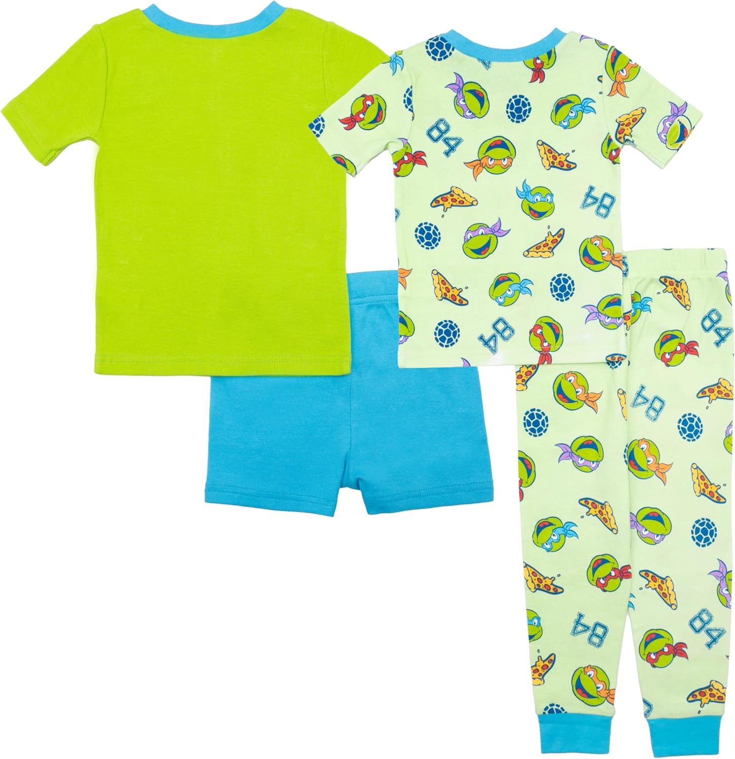 Nickelodeon Boys' 4-piece Snug-fit Cotton Short-Sleeve Matching Pajama Set, Soft & Cute for Kids - Image 6