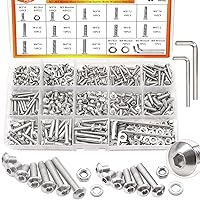 Vista 21 de Taiss 10 piezas de tornillos de cabeza hexagonal de 5/16-18x1, pernos para muebles, tornillos para muebles de acero inoxidable 304, pernos de 1/4