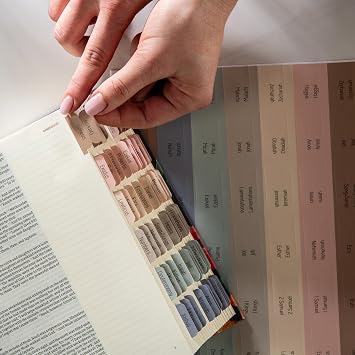 DiverseBee Laminated Bible Tabs, Easy to Read, Petite Size (Macarons)