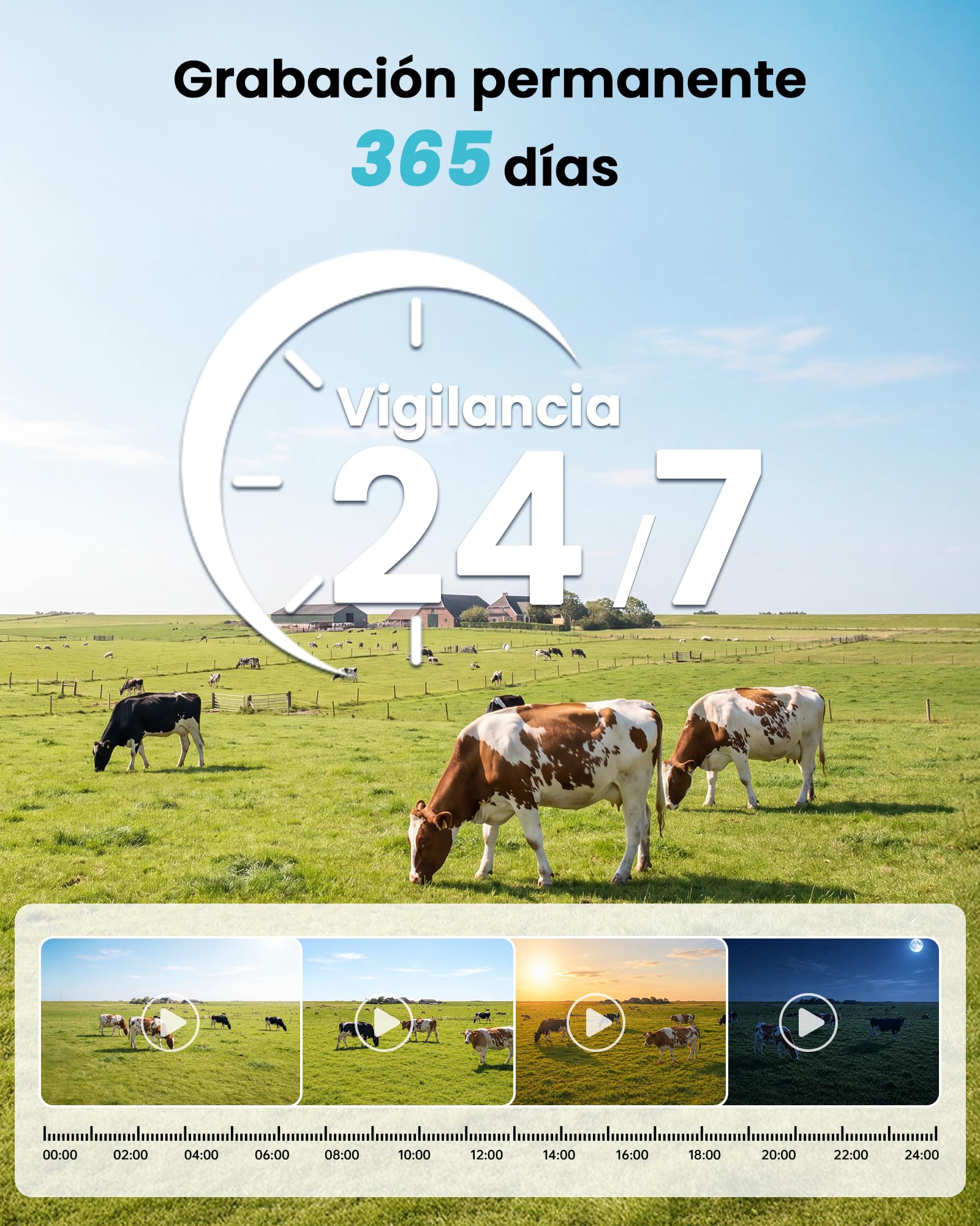 SEHMUA 4G LTE Camara Vigilancia Exterior Solar con Tarjeta SIM sin Internet | 24/7 AOV Camara Exterior Solar con Panel Solar 7W, Detección Humana IA 20M, Audio Bidireccional, Visión Nocturna Color, eSIM