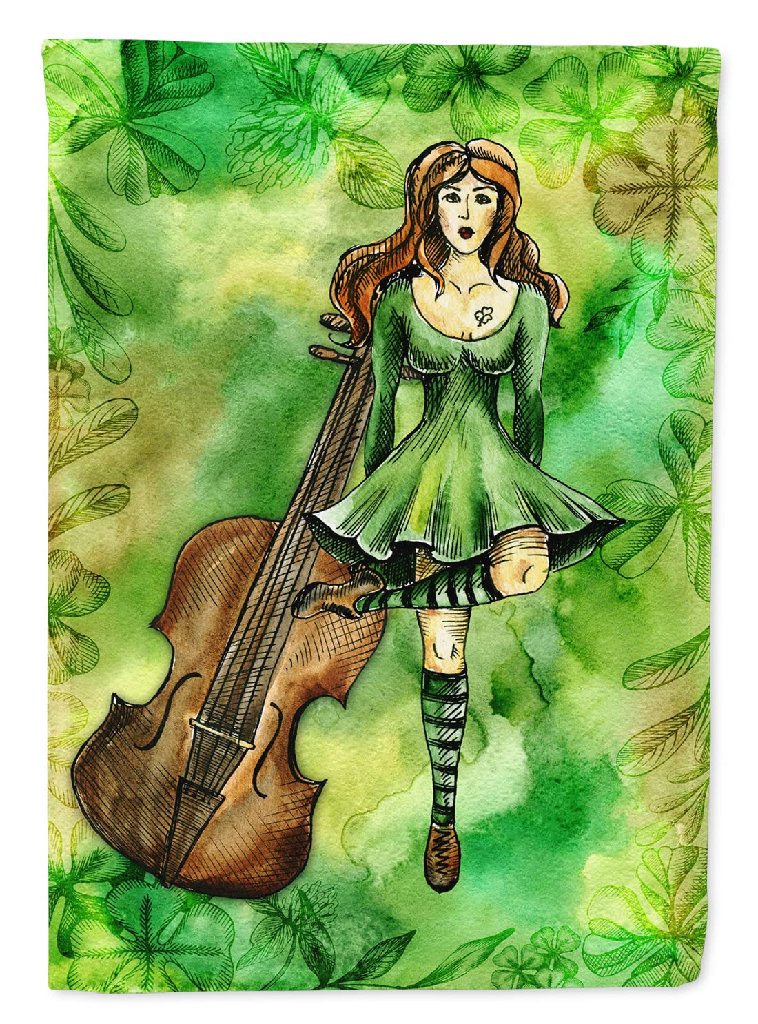 Drapeau de jardin Irish Dance grand format multicolore pour mât