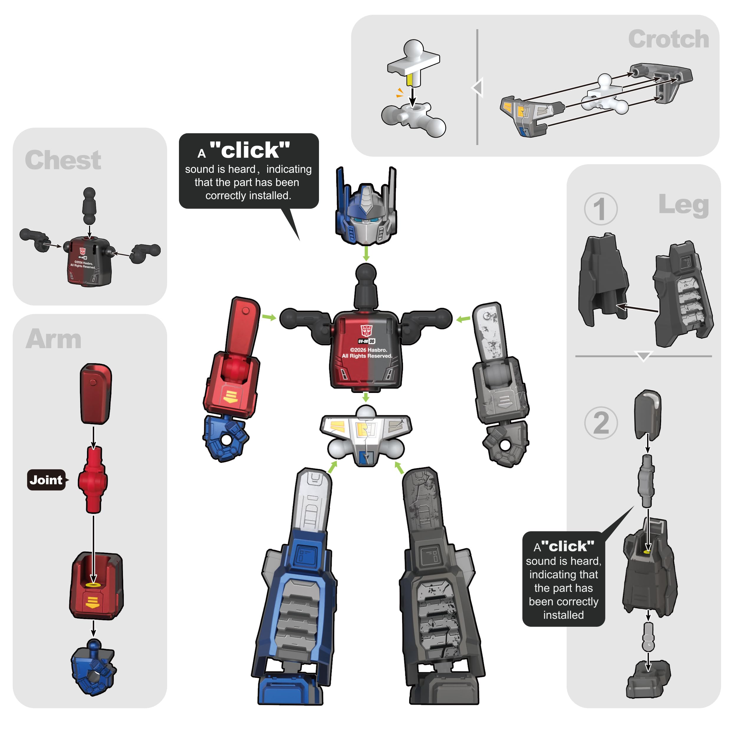 BLOKEES - Transformers - Galaxy Wersja 08: One Shall Fall - Zestaw 9 przegubowych figurek Transformers 10 cm - Do złożenia - Zestaw do modelu - Oficjalna licencja - Zabawka dla dzieci od 10 lat +