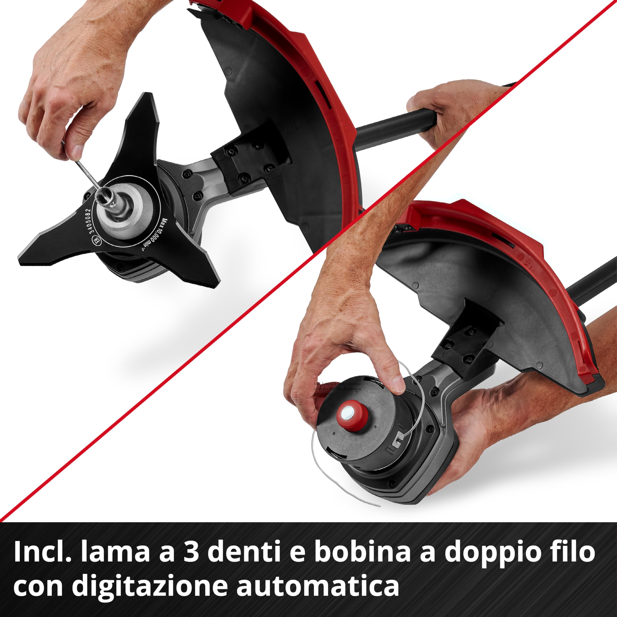 Einhell Professional Decespugliatore GP-BC 36/430 Li P BL - Solo Power X-Change (36 V, Brushless, larghezza taglio 43 cm, maniglia a P, bobina doppia, lama 3 denti, batteria esclusa)