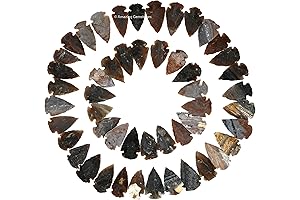 Assorted 50 Pc Fancy Jasper Arrowhead Arrowheads Craft Rocks for Jewelry