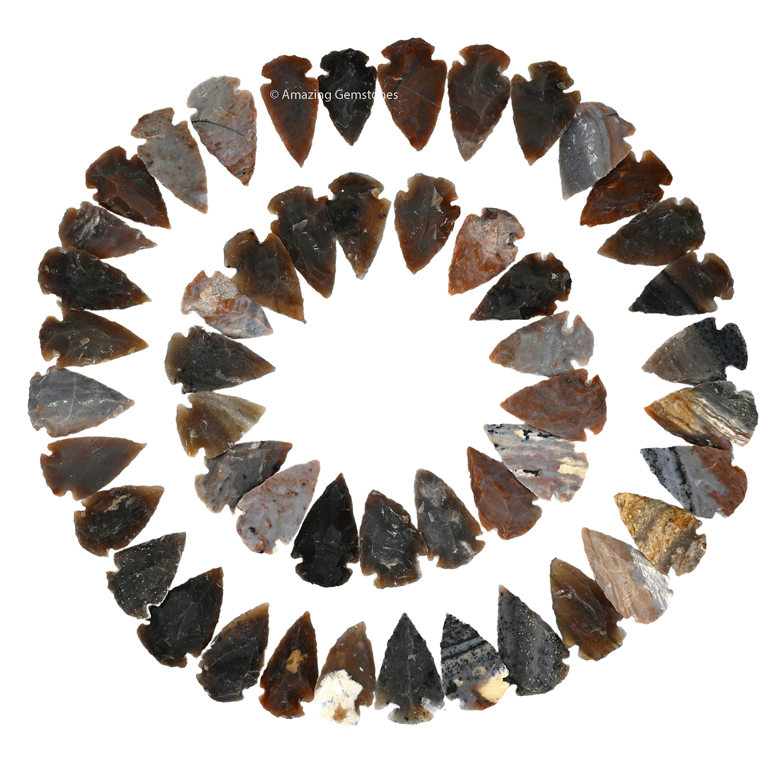 50 Pieces Fancy Jasper Arrowhead Bulk Crystal