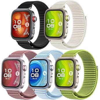 5 St cks Nylon Armband Kompatibel mit Huawei Watch Fit 4 Pro/Fit 4 / Fit 3 Dehnbares Ersatzarmband f r Huawei Watch Fit 4 Pro / 4/3 Damen Herren