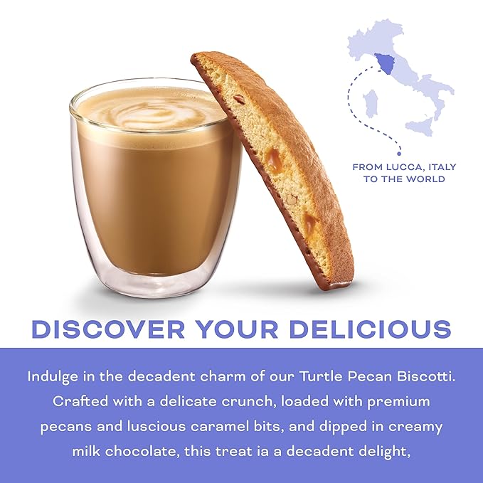 Nonni's Turtle Pecan Biscotti Cookies, 6.88 oz, 8 unidades miniatura 3