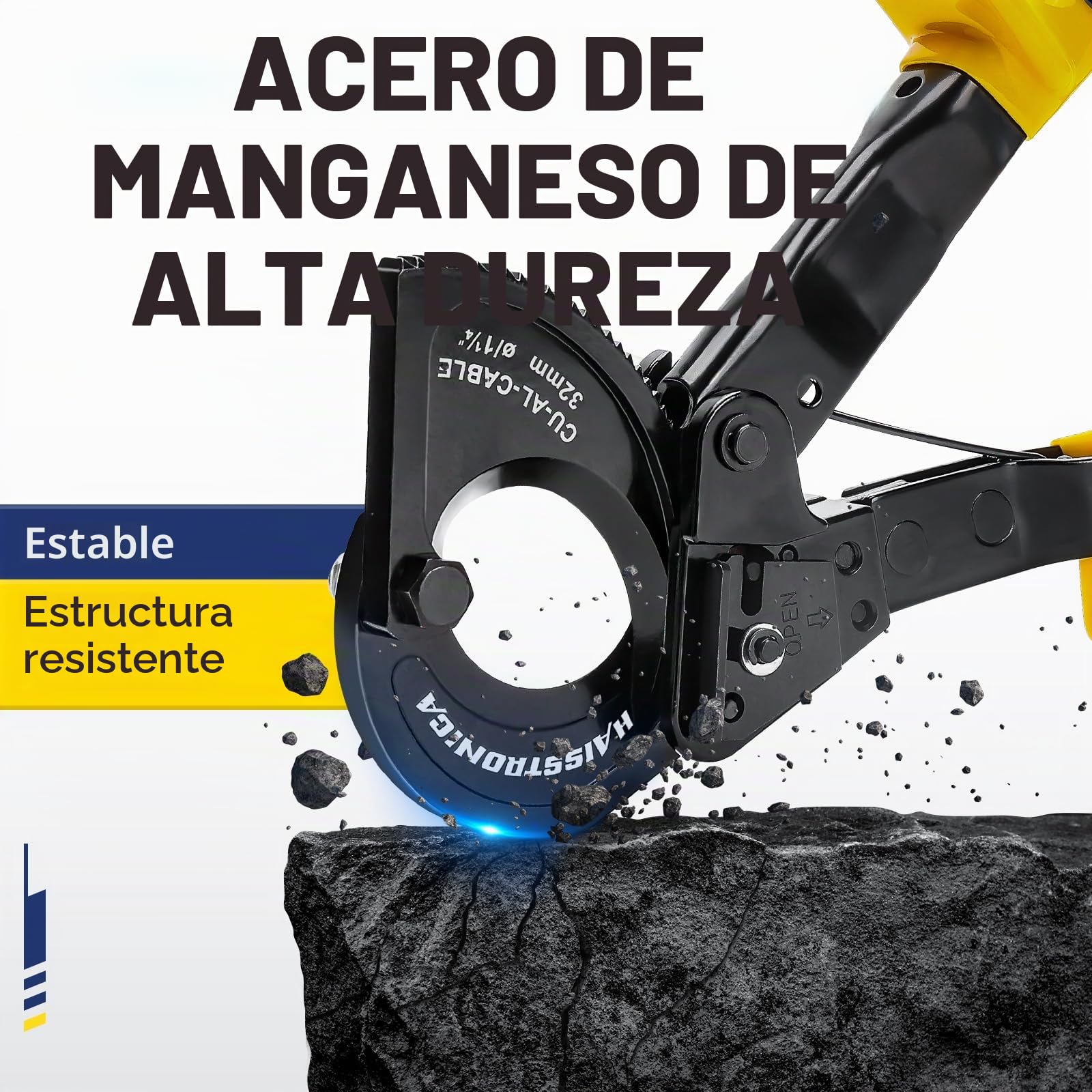 Haisstronica Cortadores de cables resistentes para aluminio y cobre hasta 500 Kcmil