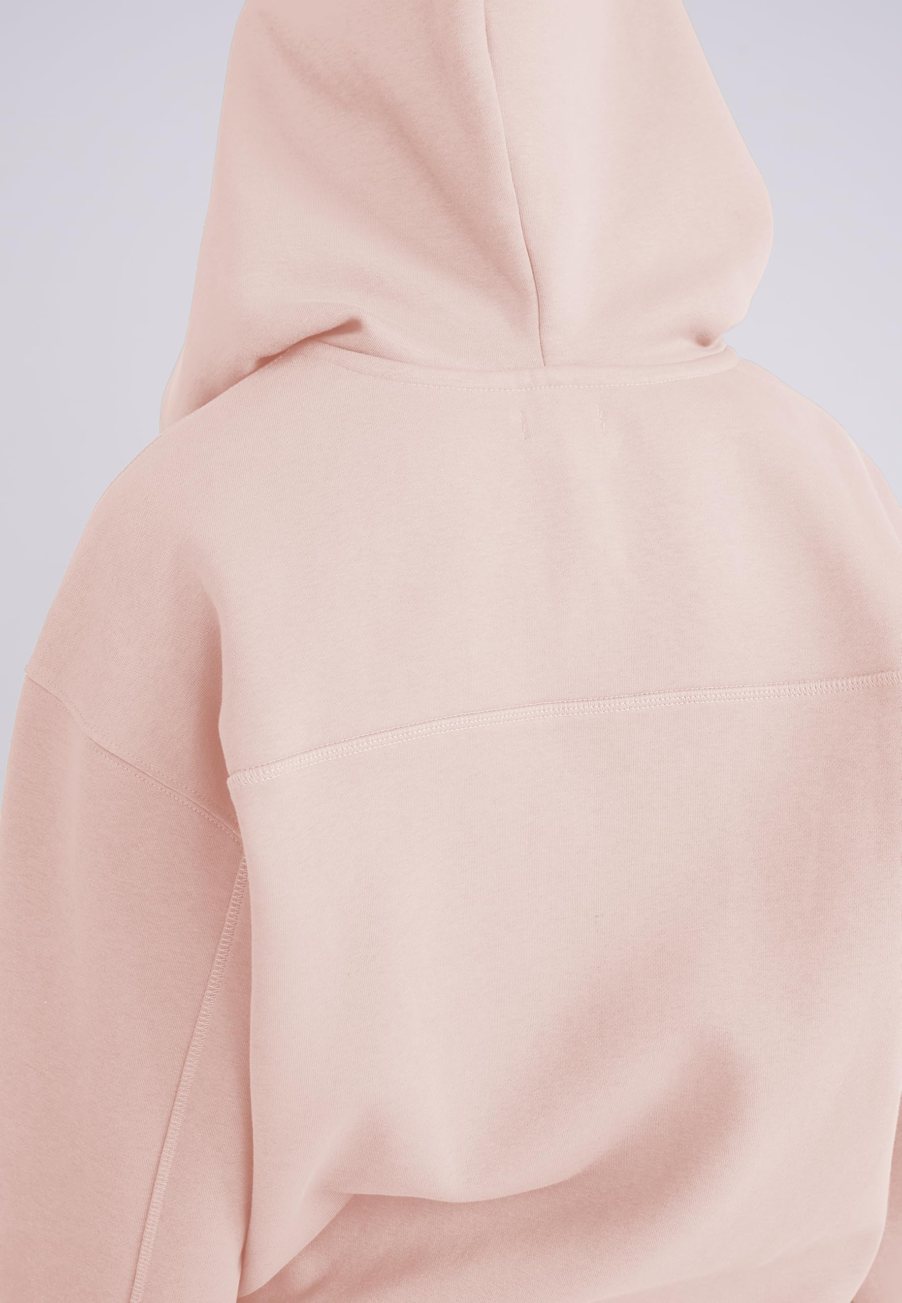 Style & Republic Sweat à capuche court zippé pour femme en polaire de coton – Coupe surdimensionnée, détails RIPP, confortable, de qualité supérieure et élégant avec fermeture éclair