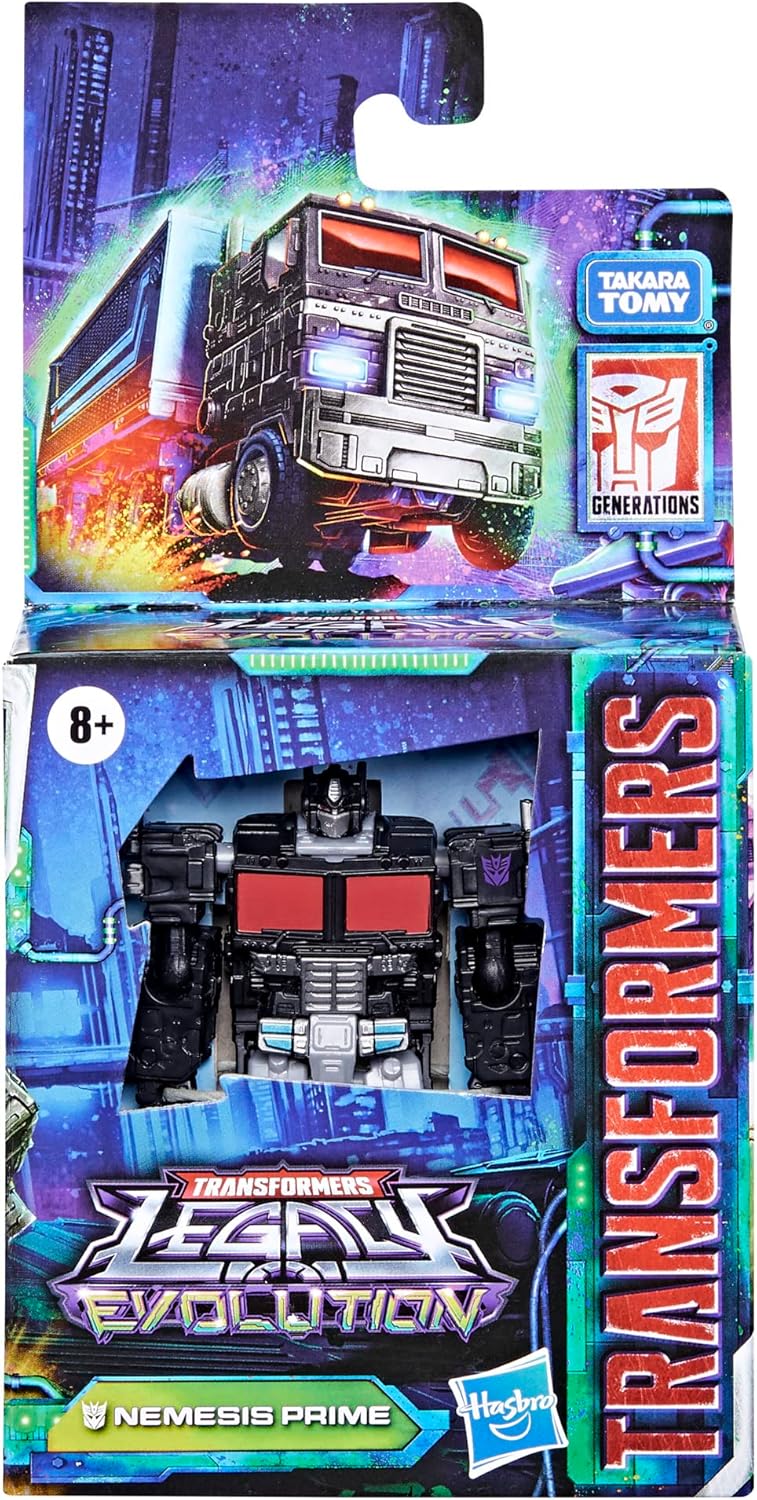 Transformers Toys Legacy Evolution Core Nemesis Prime Toy, 3.5-inch, Action Figure for Boys and Girls Ages 8 and Up