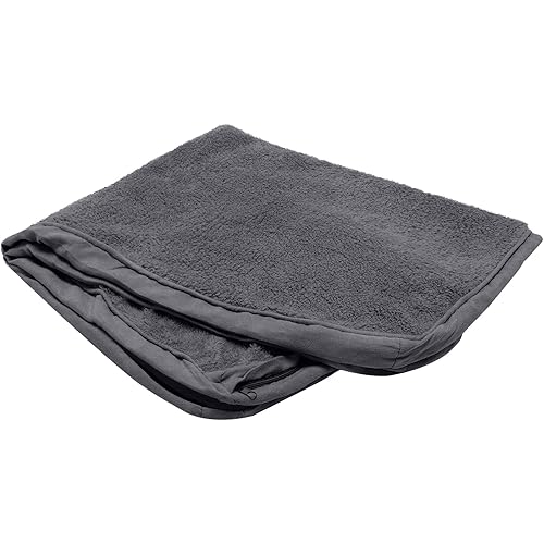 Furhaven Replacement Dog Bed Cover Terry & Suede Mattress, Machine Washable - Gray, Large