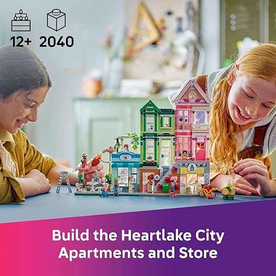 LEGO Friends Heartlake City Apartments and Stores Dollhouse - Toy Building Set for Kids, Girls and Boys, Ages 12+ Gift Ideas for Birthday - with 7 Minidolls, a Micro-Doll, and More - 42670