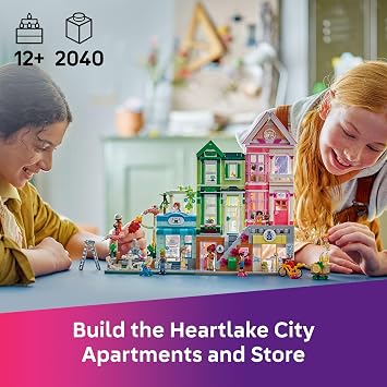 LEGO Friends Heartlake City Apartments and Stores Dollhouse - Toy Building Set for Kids, Girls and Boys, Ages 12+ Gift Ideas for Birthday - with 7 Minidolls, a Micro-Doll, and More - 42670