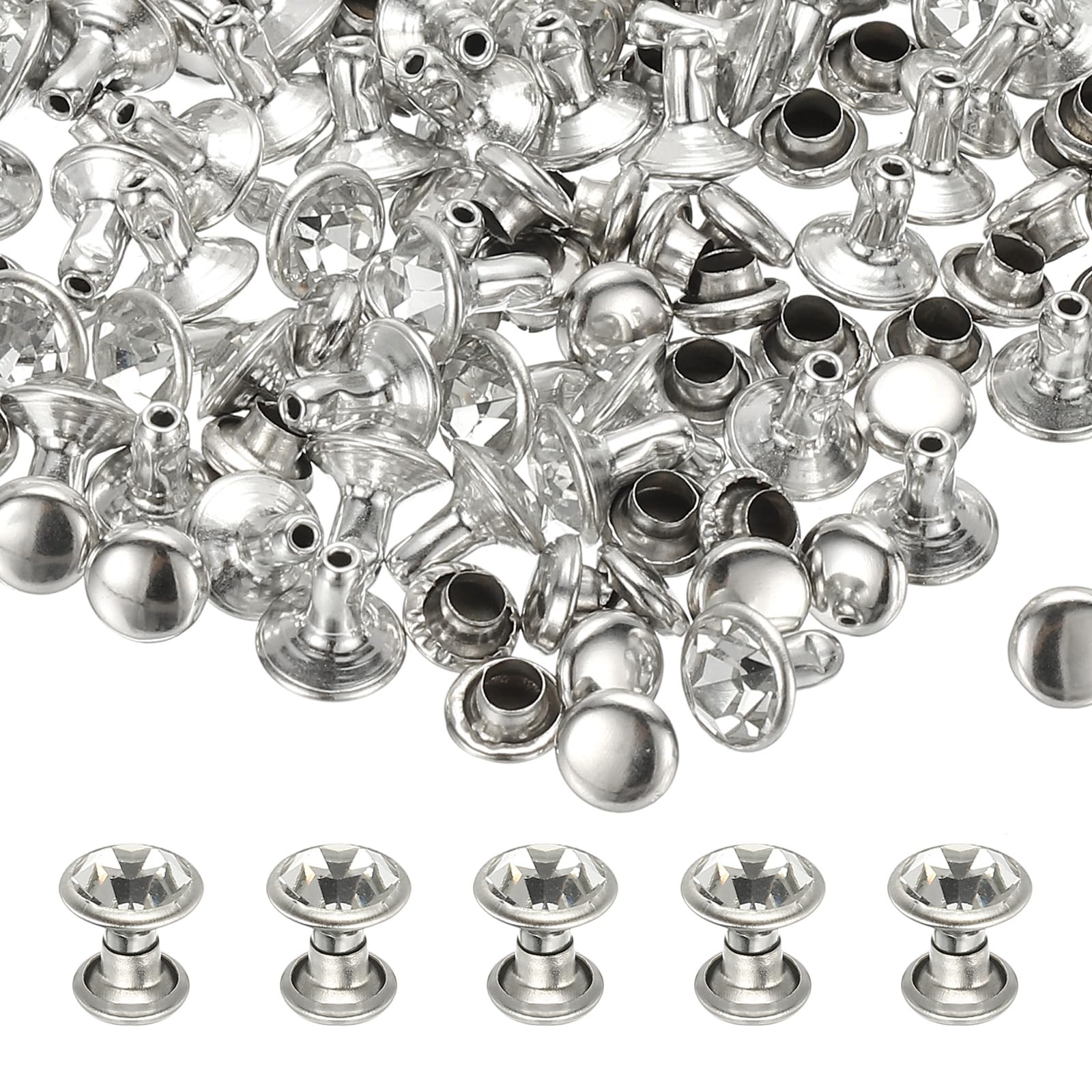 Rivets en cuir à strass 7mm PATIKIL pour réparer et décorer les ceintures