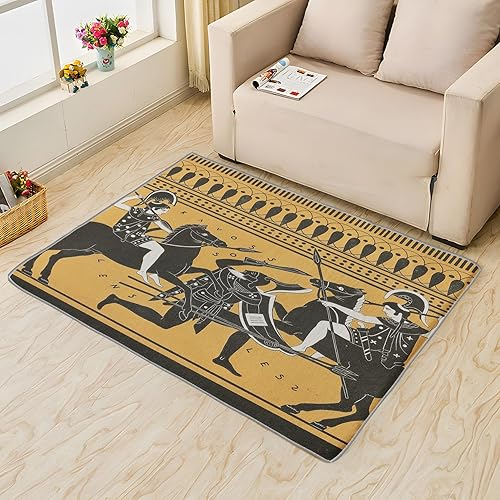 Miniatura 2 de ZDABAOEC Alfombra de mitología griega, alfombra de 4 x 5, alfombras antiguas para dormitorio, sala de estar, entrada, alfombra grande con patrón de