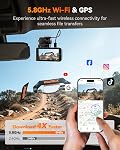 WOLFBOX X3 PRO Dash Cam Front and Rear, Dual STARVIS 2 IMX 675, 1440P 60FPS+1440P ADAS Car Camera, Image Stabilization with 5.8GHz WiFi, Voice Control & Touch Screen, 64GB Card & GPS Included