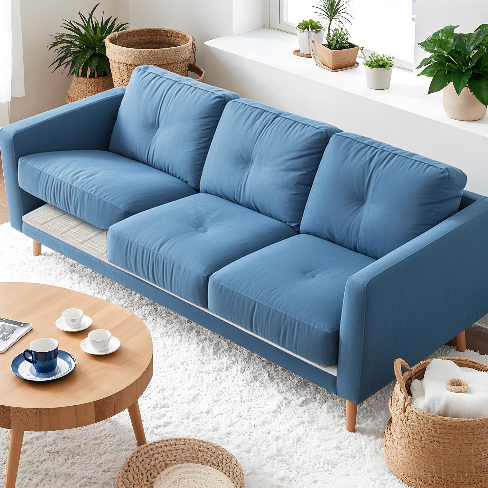 Coussin de soutien pour canapé d'assise affaissé, 60 x 170 cm, pliable, pièce de rechange, en bois, pour la plupart des canapés 3 places, beige
