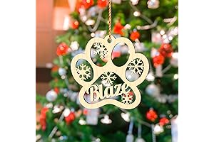 Personalized Dog Paw Print Christmas Ornament 2022