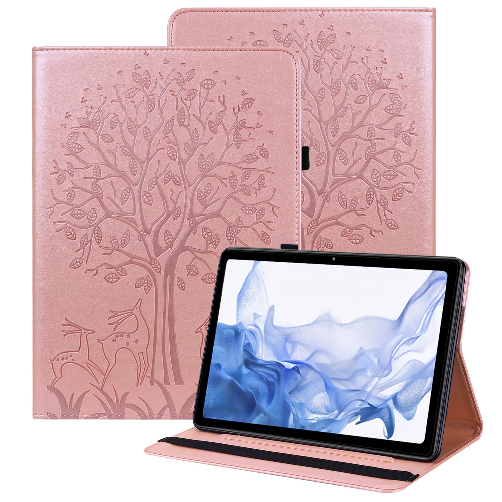 BOLELAW Hülle für iPad mini 5 / iPad mini 4. Gen 7.9 Zoll – Stoßfest PU Leder Folio Case mit Stifthalter, Kartenfächern & Standfunktion, Rosa